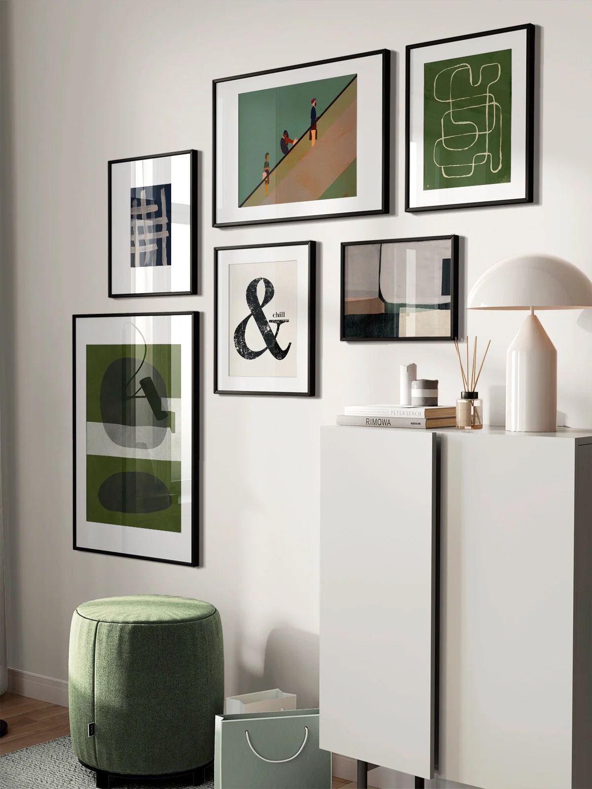 Green Tones Galería de Pared