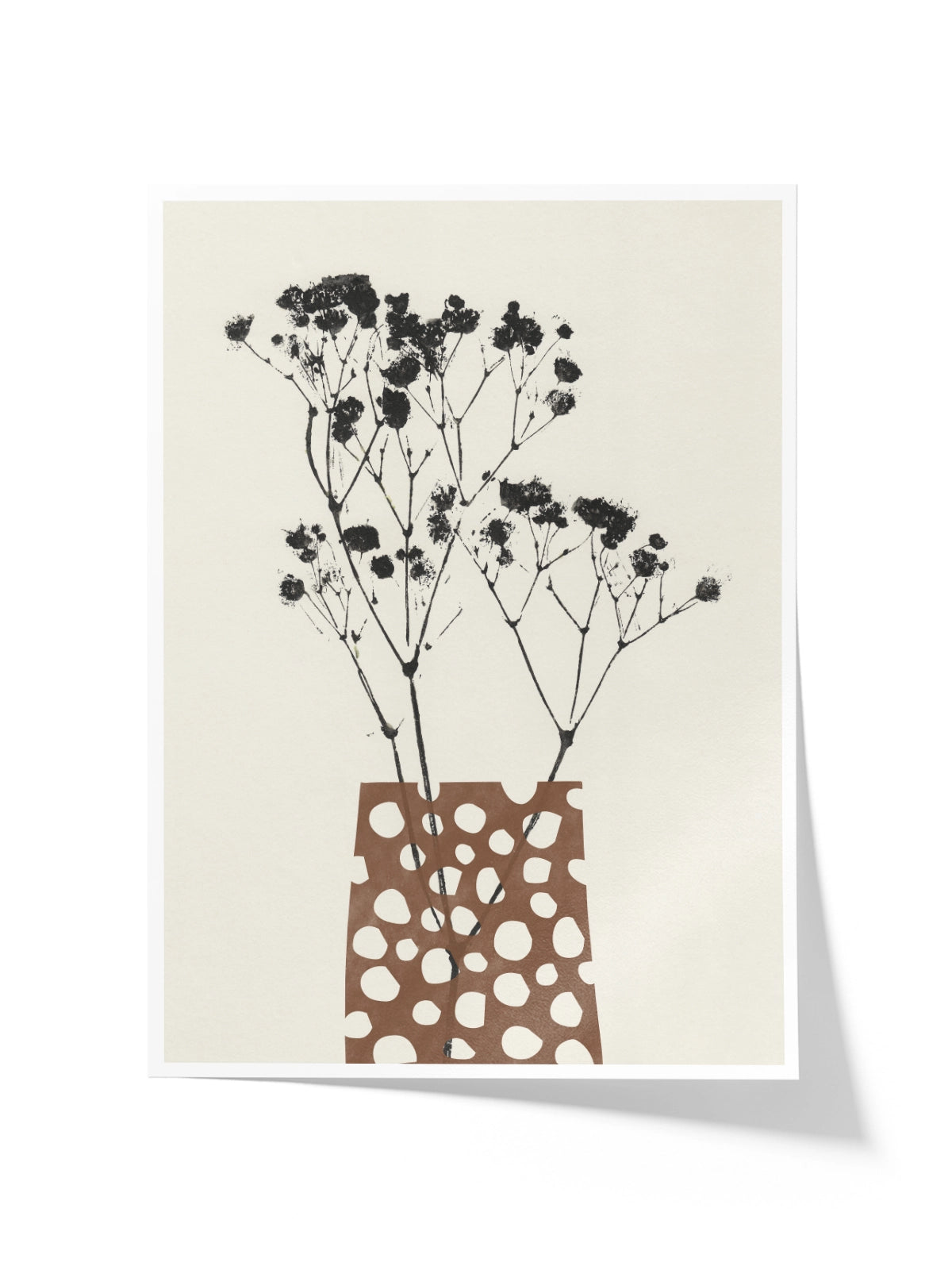 Gypsophila in a Brown Vase