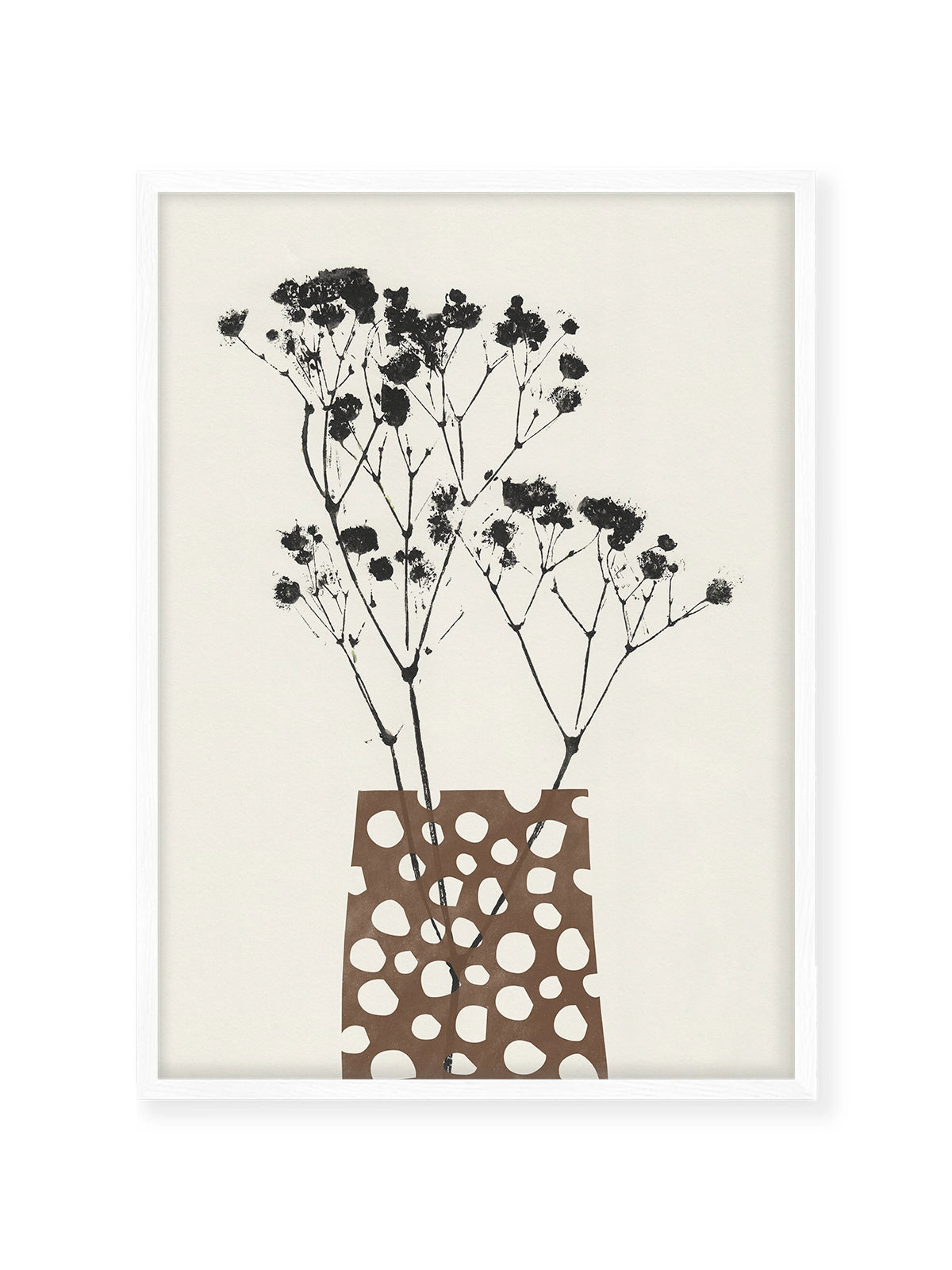 Gypsophila in a Brown Vase