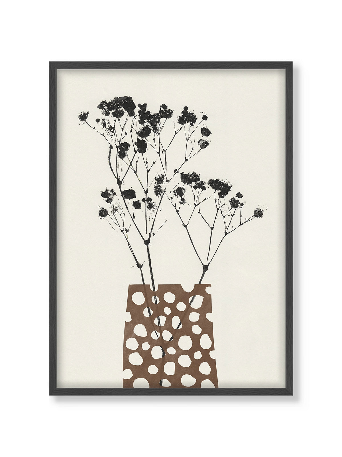 Gypsophila in a Brown Vase