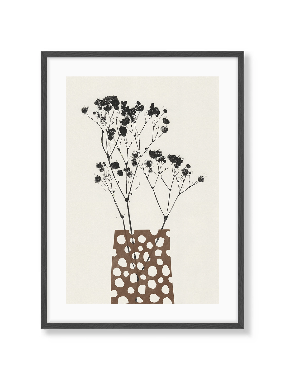 Gypsophila in a Brown Vase