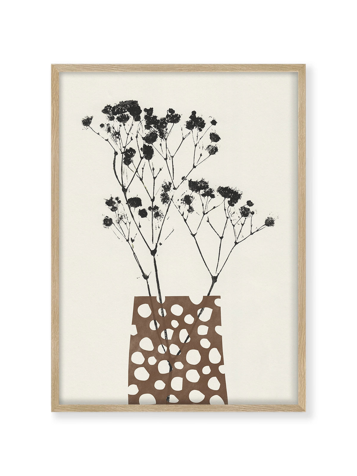 Gypsophila in a Brown Vase