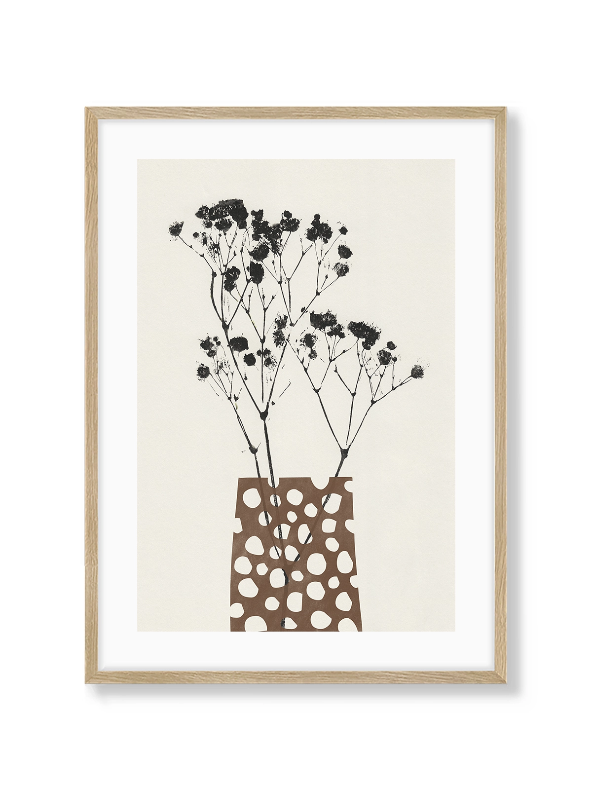 Gypsophila in a Brown Vase
