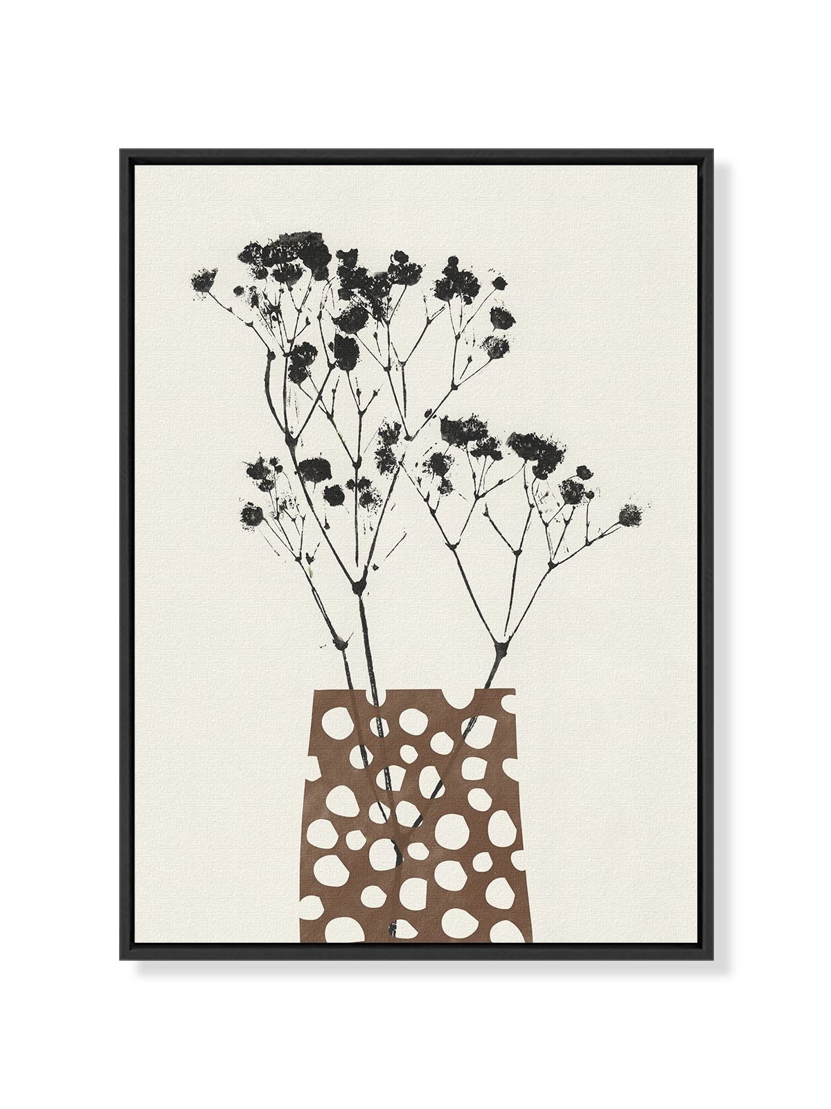 Gypsophila in a Brown Vase