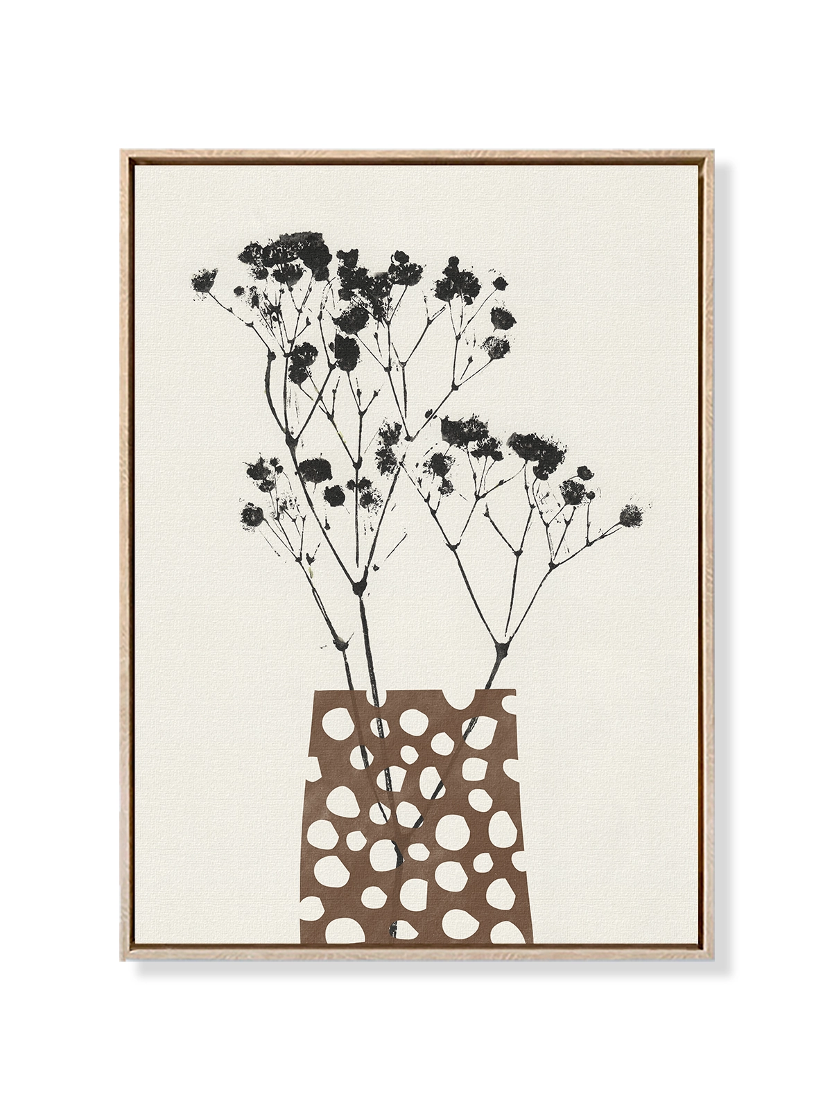 Gypsophila in a Brown Vase