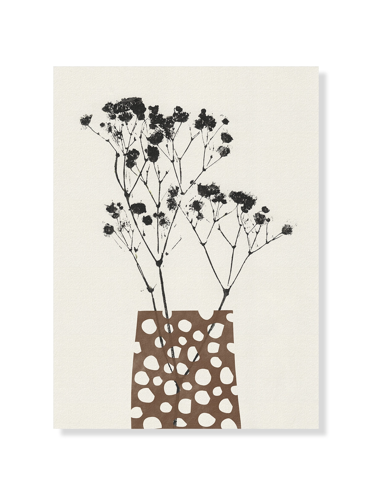 Gypsophila in a Brown Vase