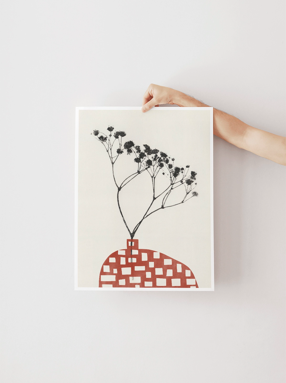 Gypsophila in a Red Vase