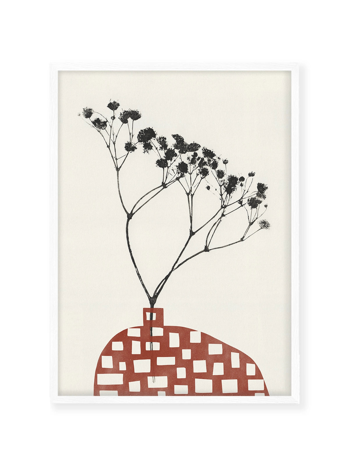 Gypsophila in a Red Vase