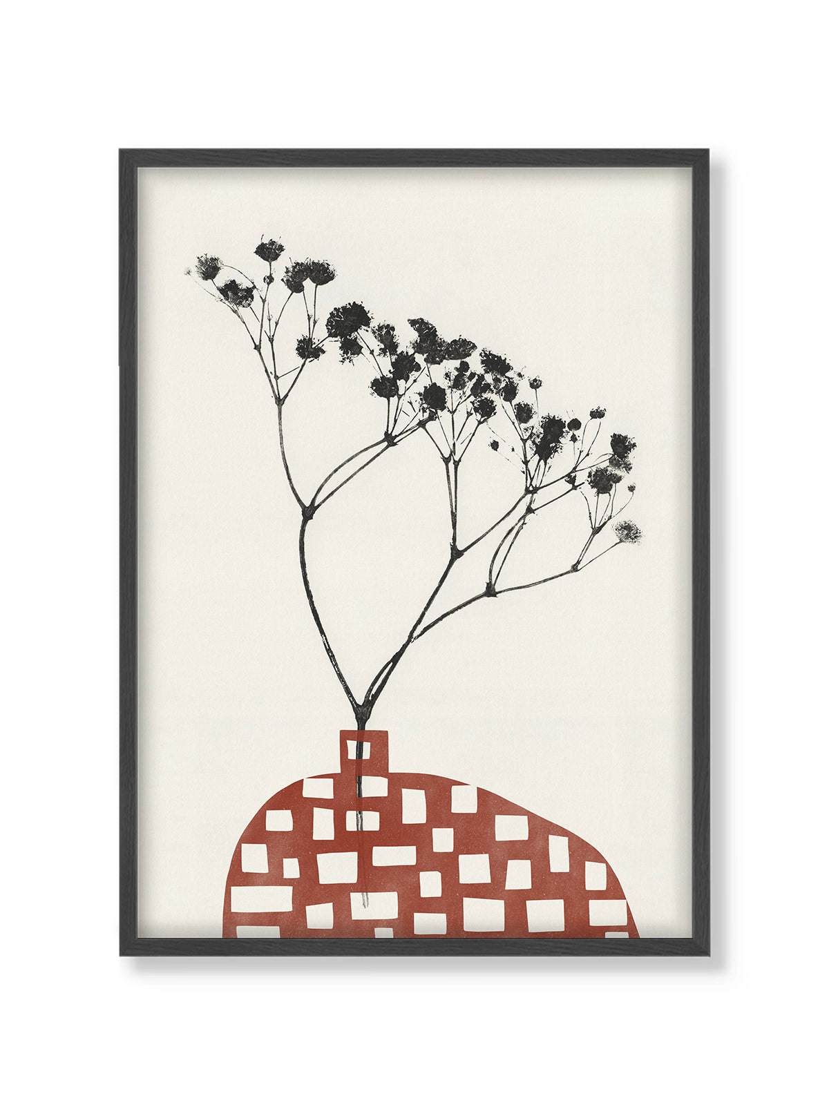 Gypsophila in a Red Vase