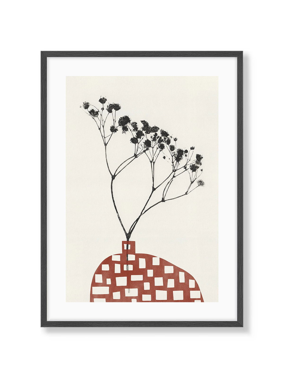 Gypsophila in a Red Vase