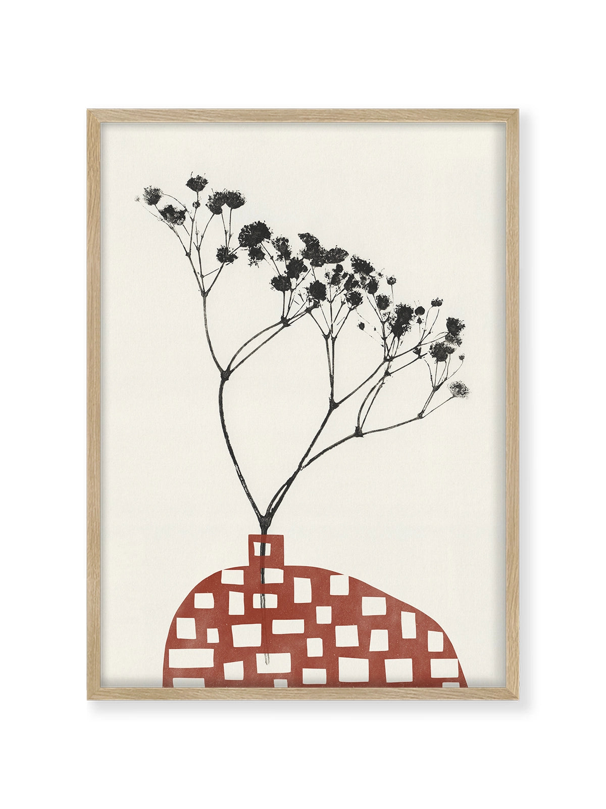 Gypsophila in a Red Vase