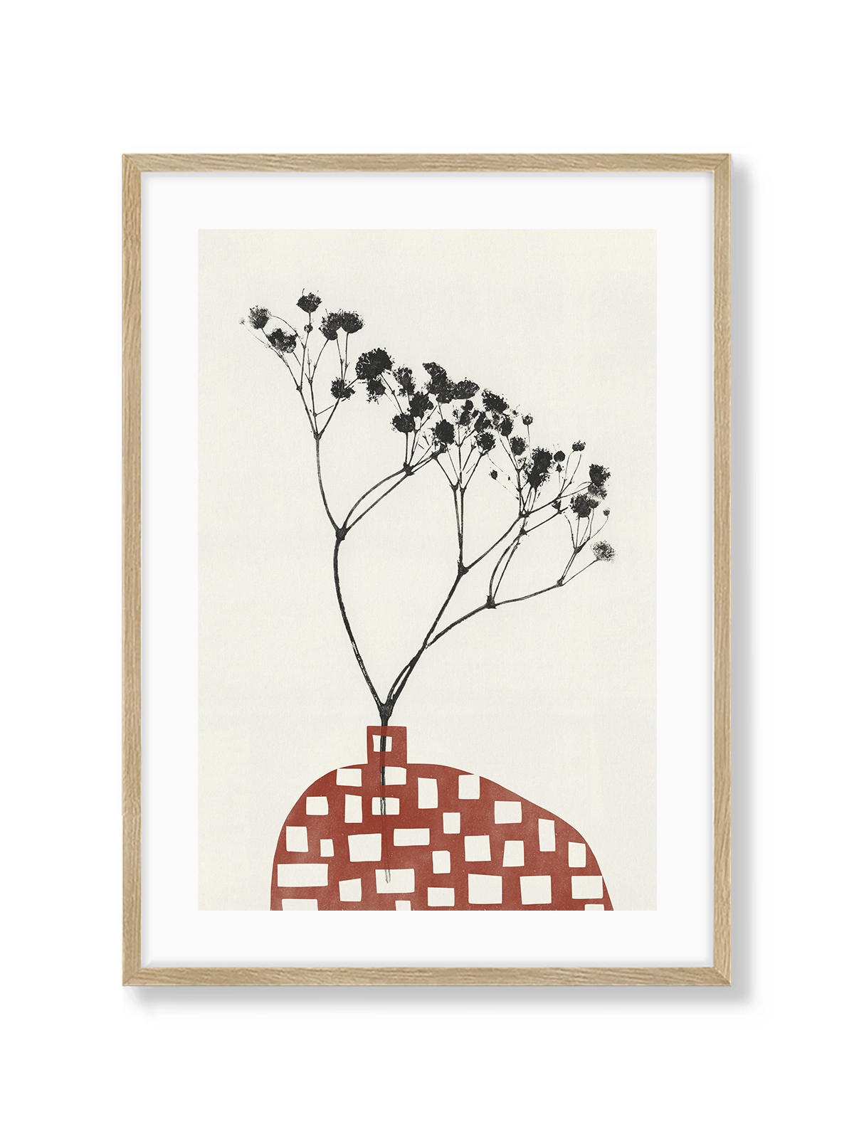 Gypsophila in a Red Vase