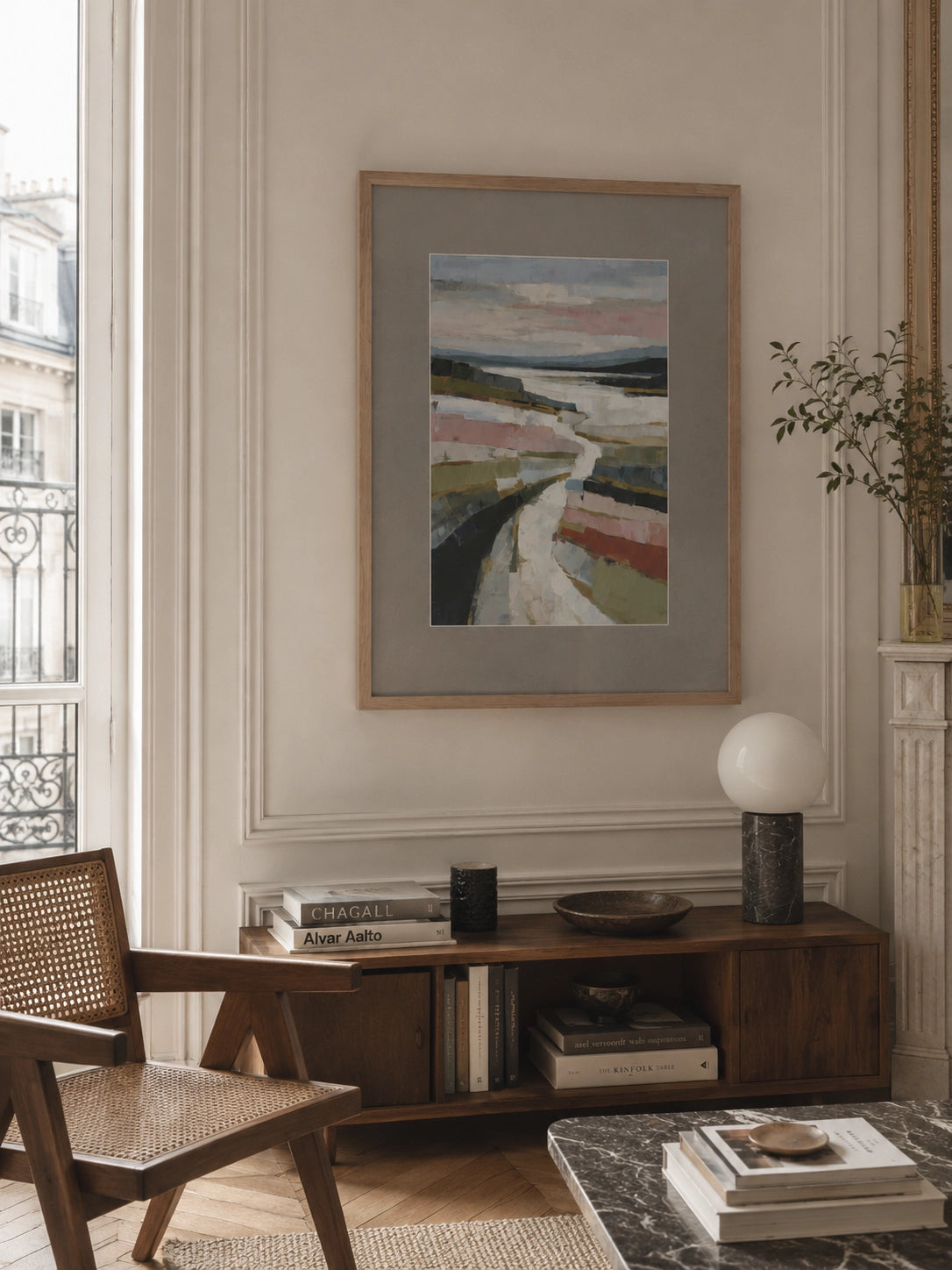 Abstract Coastal River Landscape