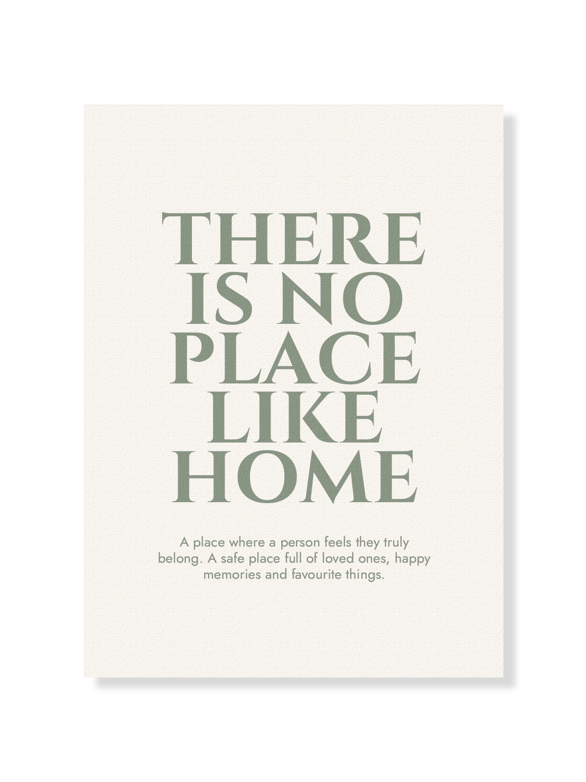 There is no Place Like Home