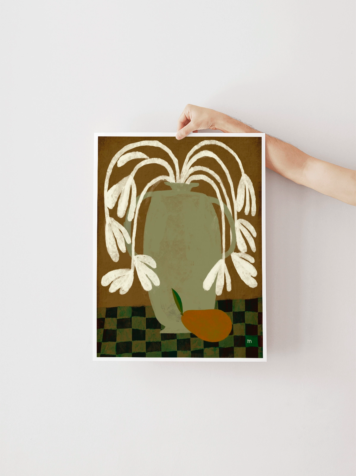 White Flowers and Pear