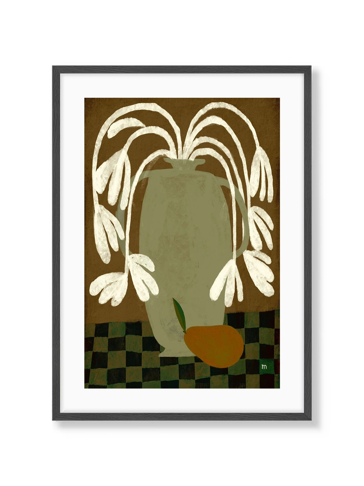 White Flowers and Pear