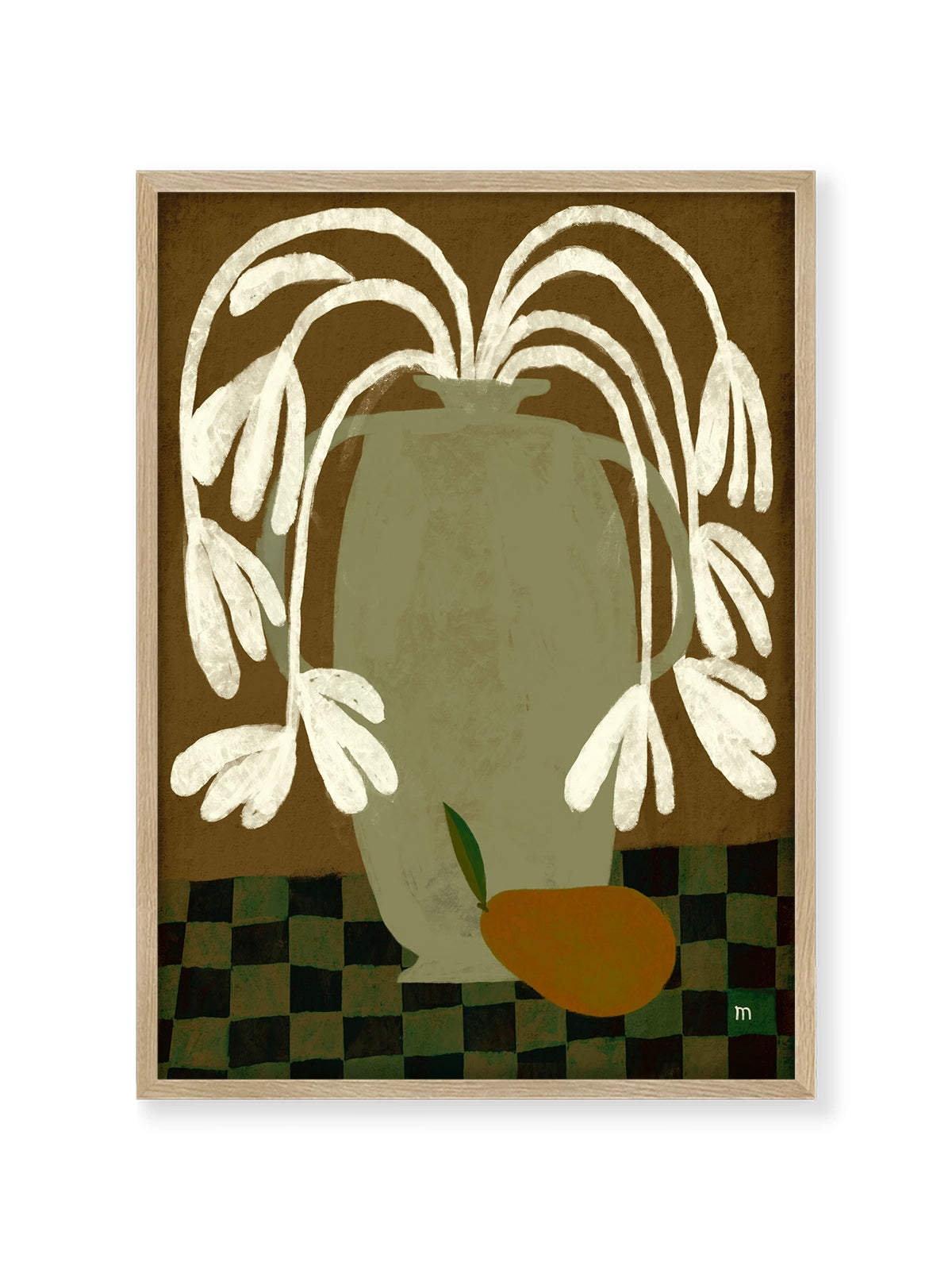 White Flowers and Pear