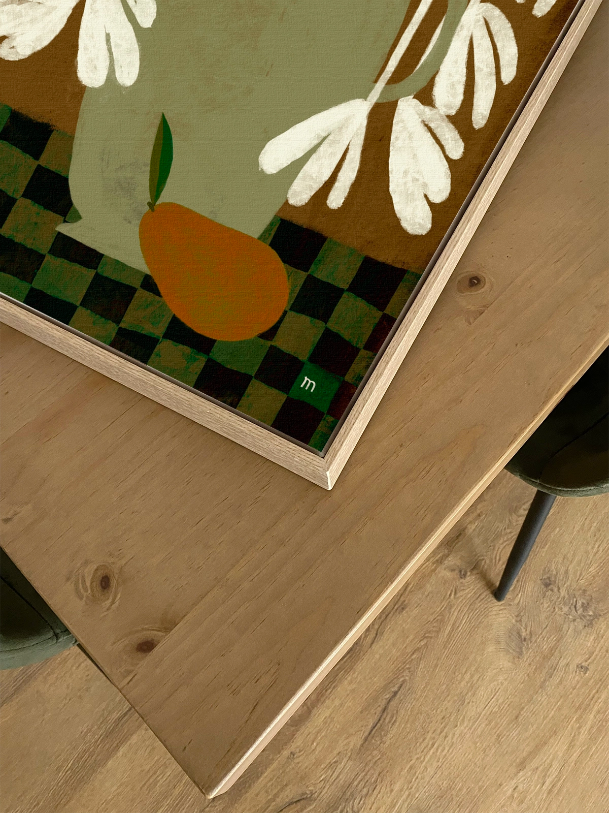 White Flowers and Pear