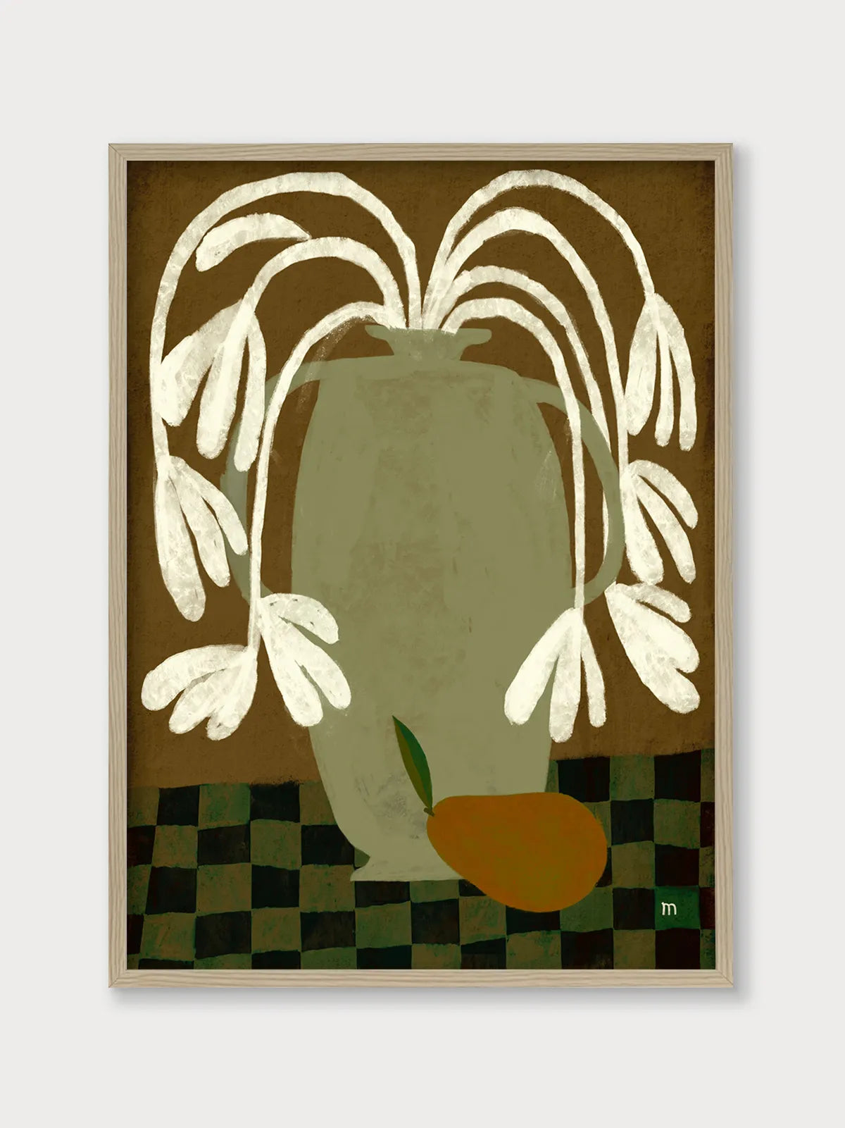White Flowers and Pear