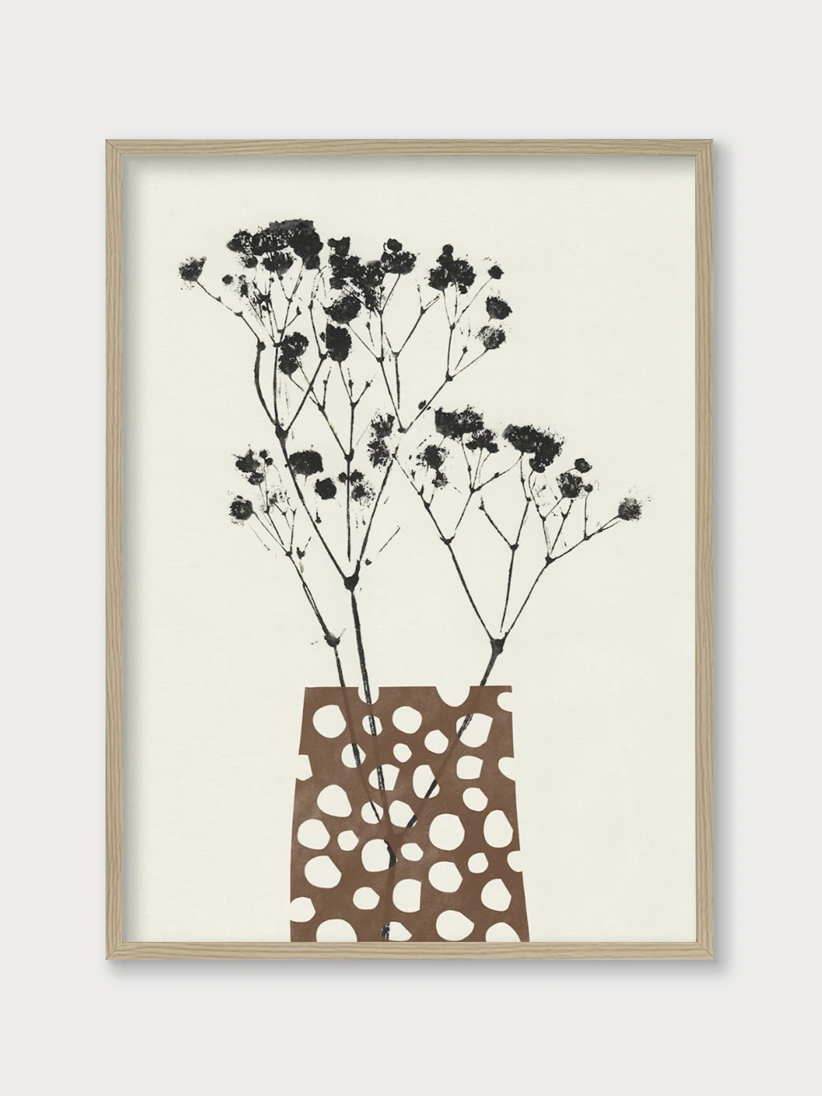 Gypsophila in a Brown Vase