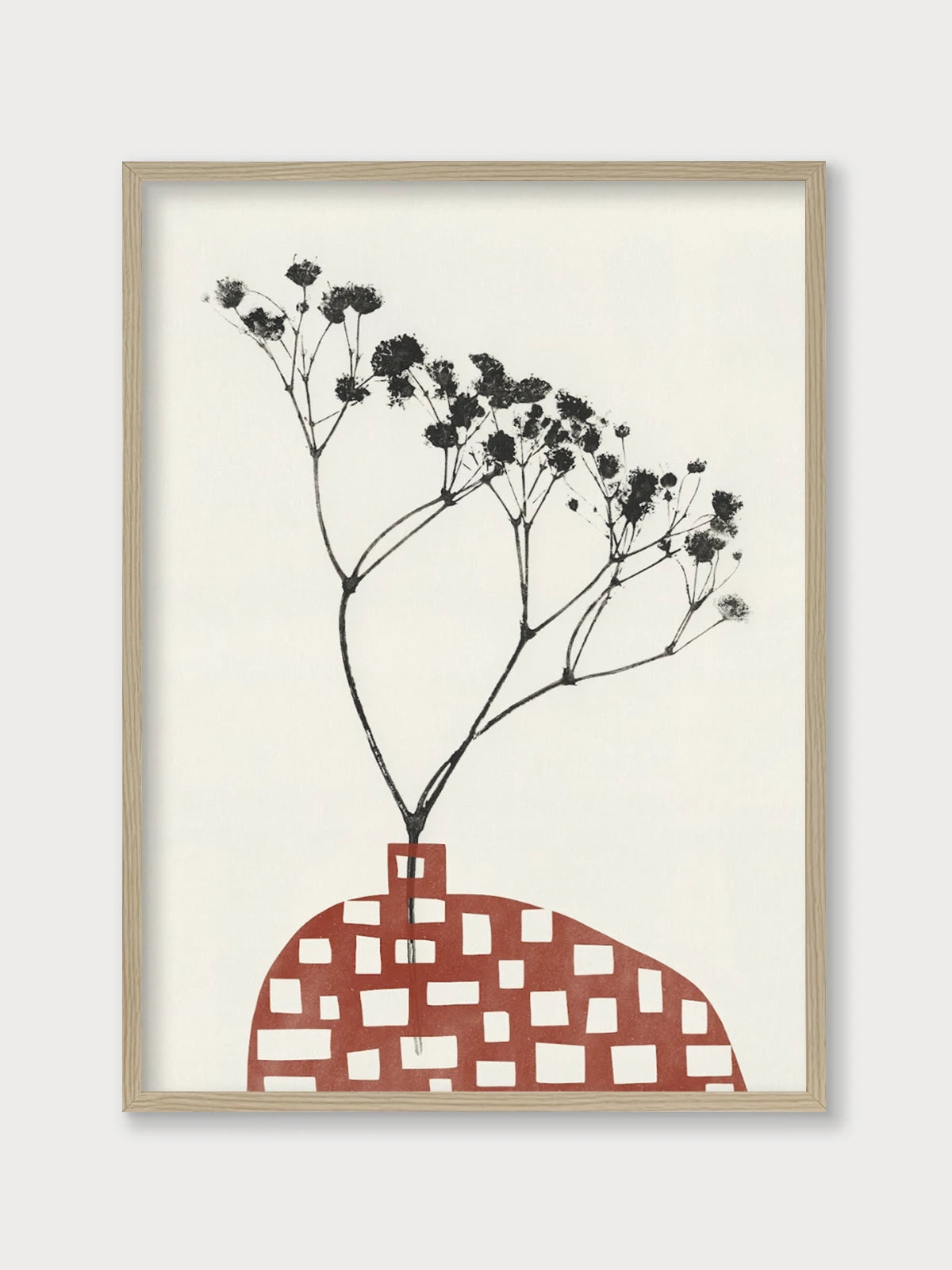 Gypsophila in a Red Vase