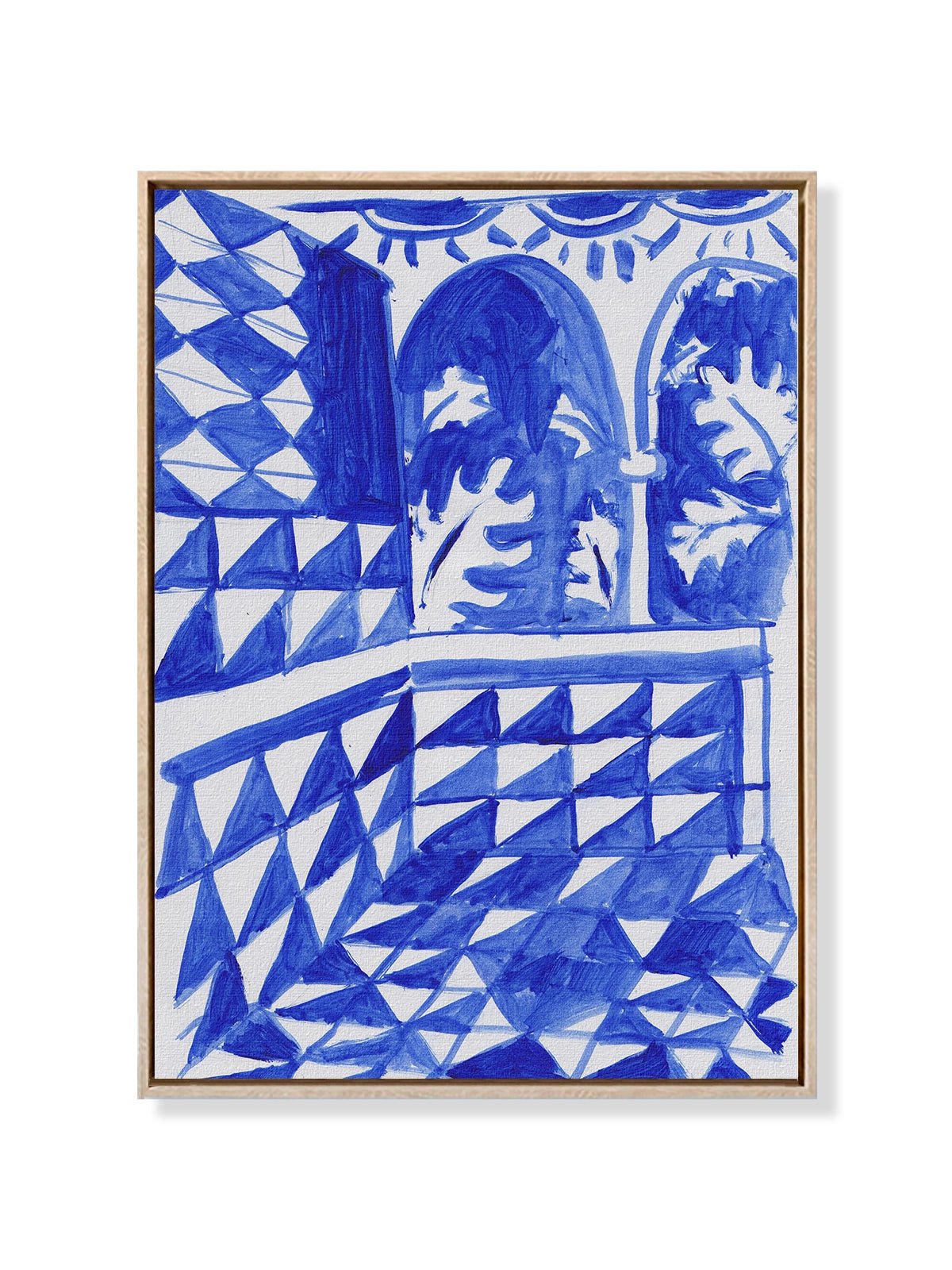 Blue Patio - Una Lámina de Miki Lowe - Decora tu casa en Nomadart