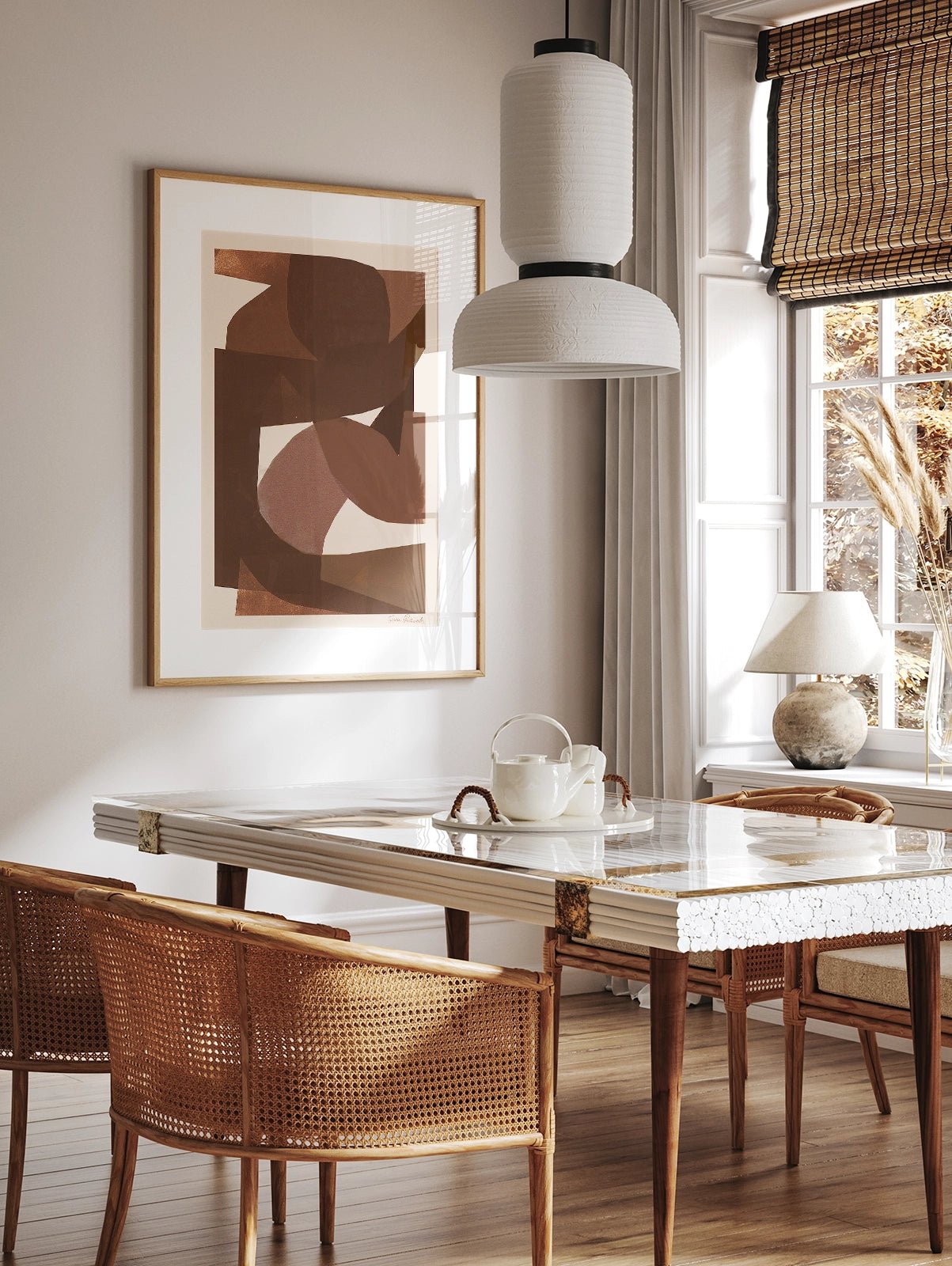 Brown Shapes - Una Lámina de Sissan Richardt - Decora tu casa en Nomadart