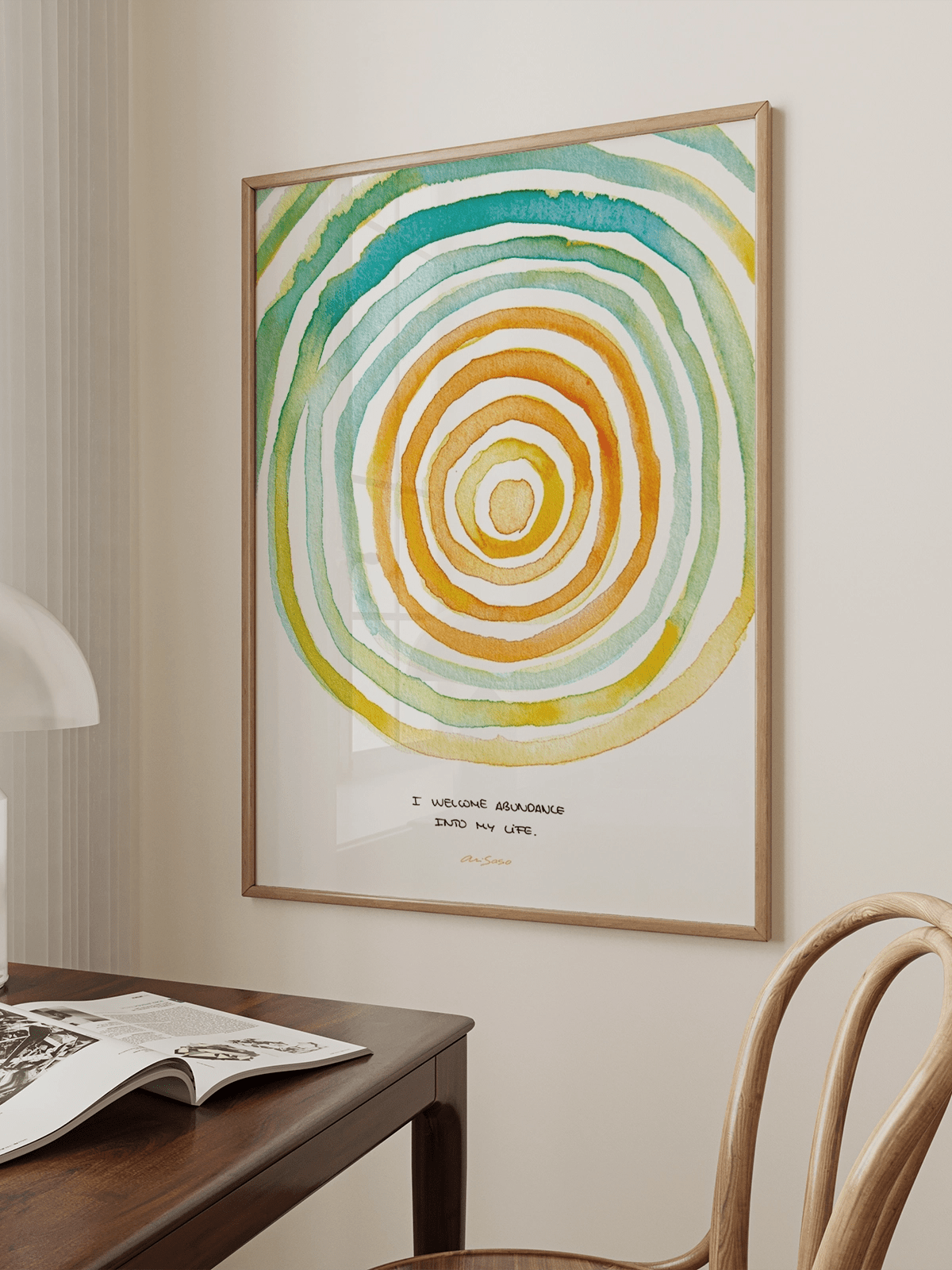 Mantra Abundance - Lámina de Ari Saso - Decora tu casa en Nomadart