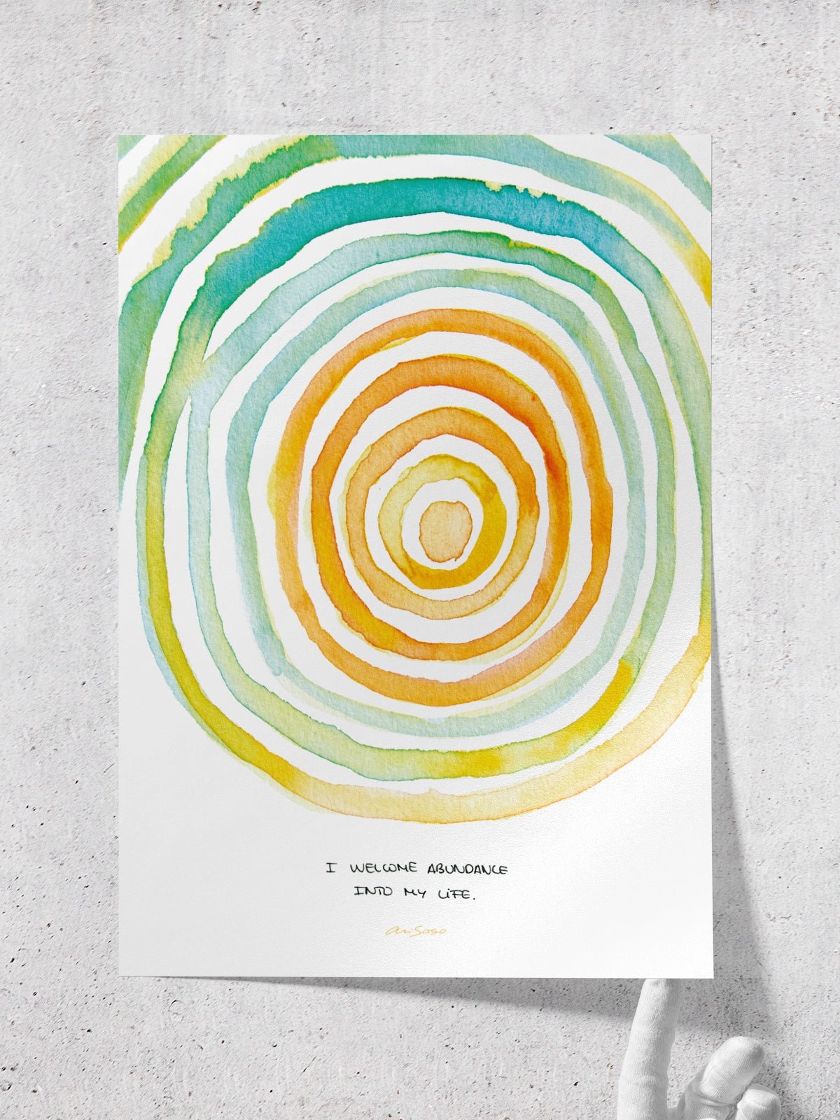 Mantra Abundance - Lámina de Ari Saso - Decora tu casa en Nomadart