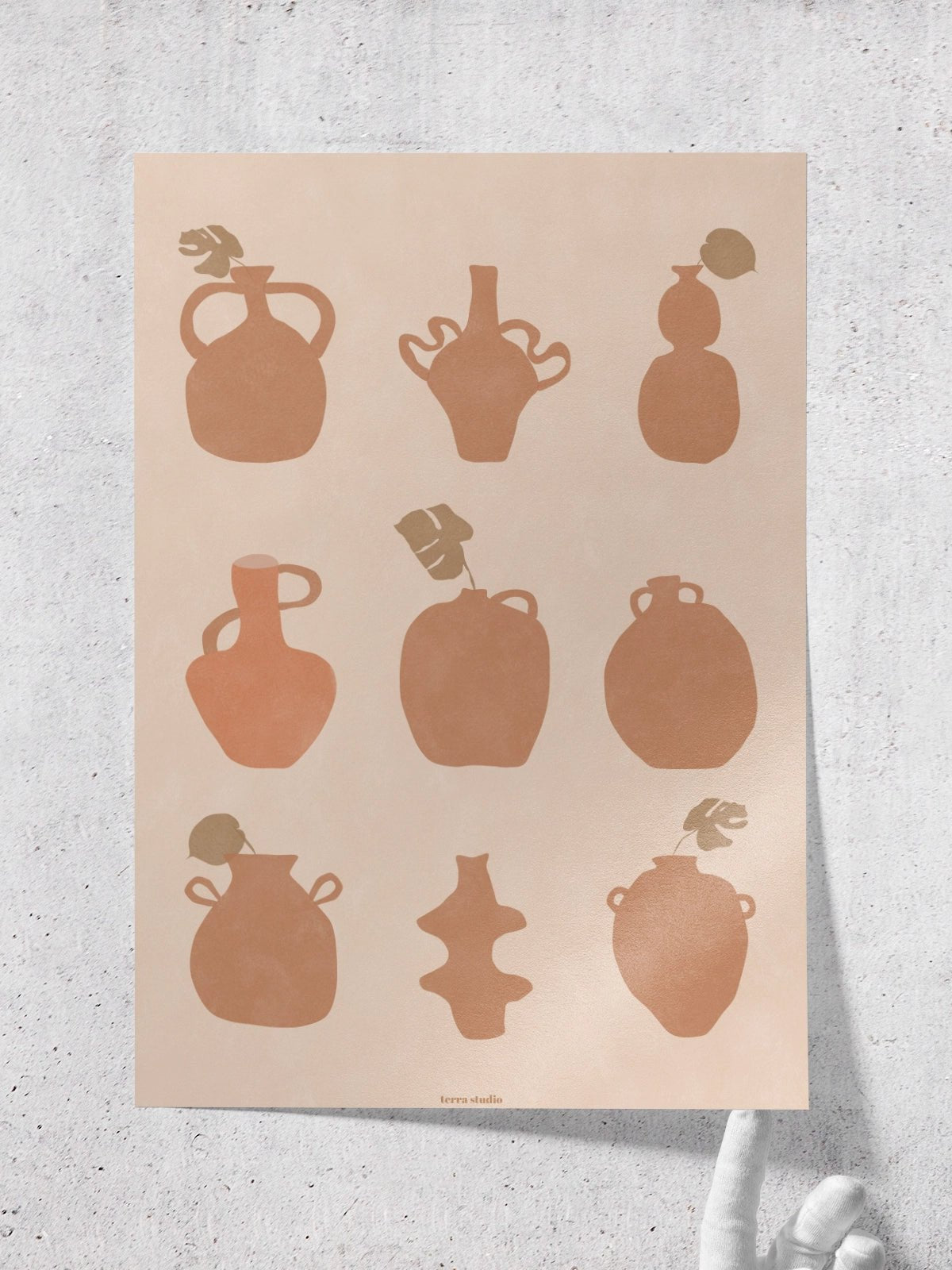 Terracotta Vases - Una Lámina de Terra Studio - Decora tu casa en Nomadart
