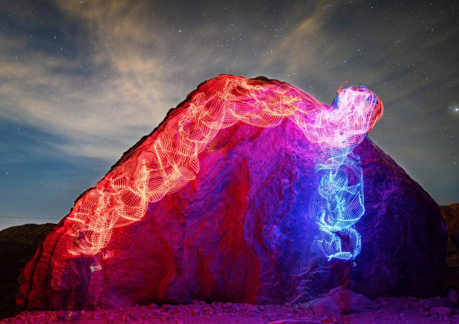 El arte multicolor escondido en la escalada de Luke Rasmussen