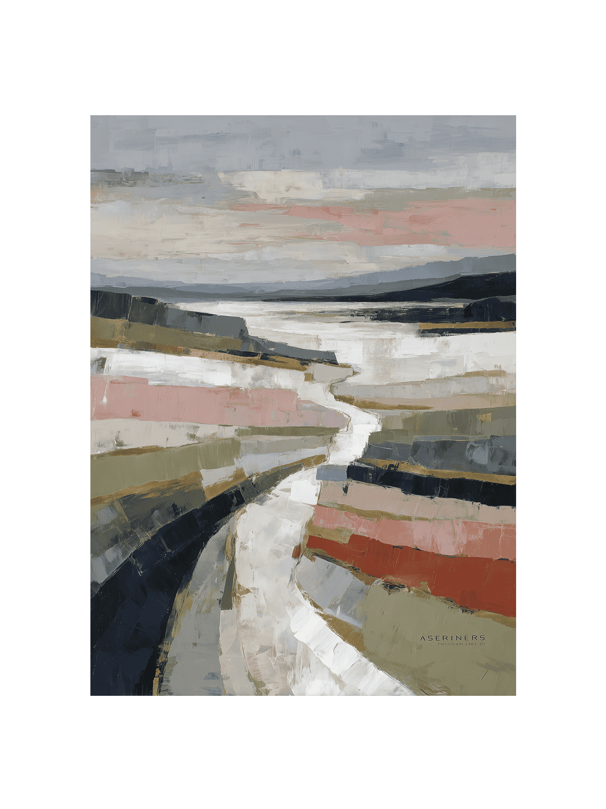 Abstract Coastal River Landscape