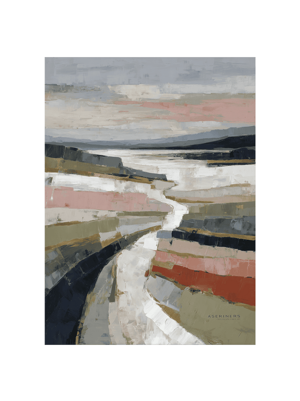 Abstract Coastal River Landscape