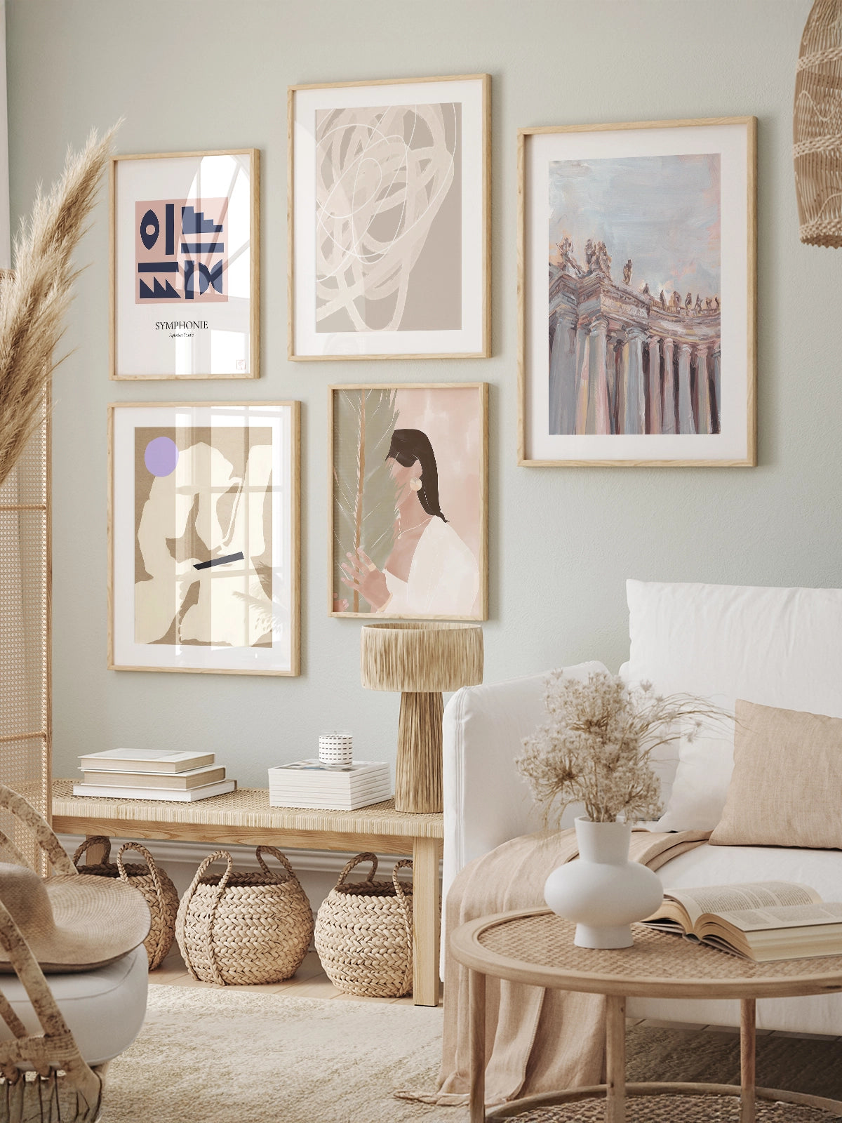Beige Corner Wall Art Gallery