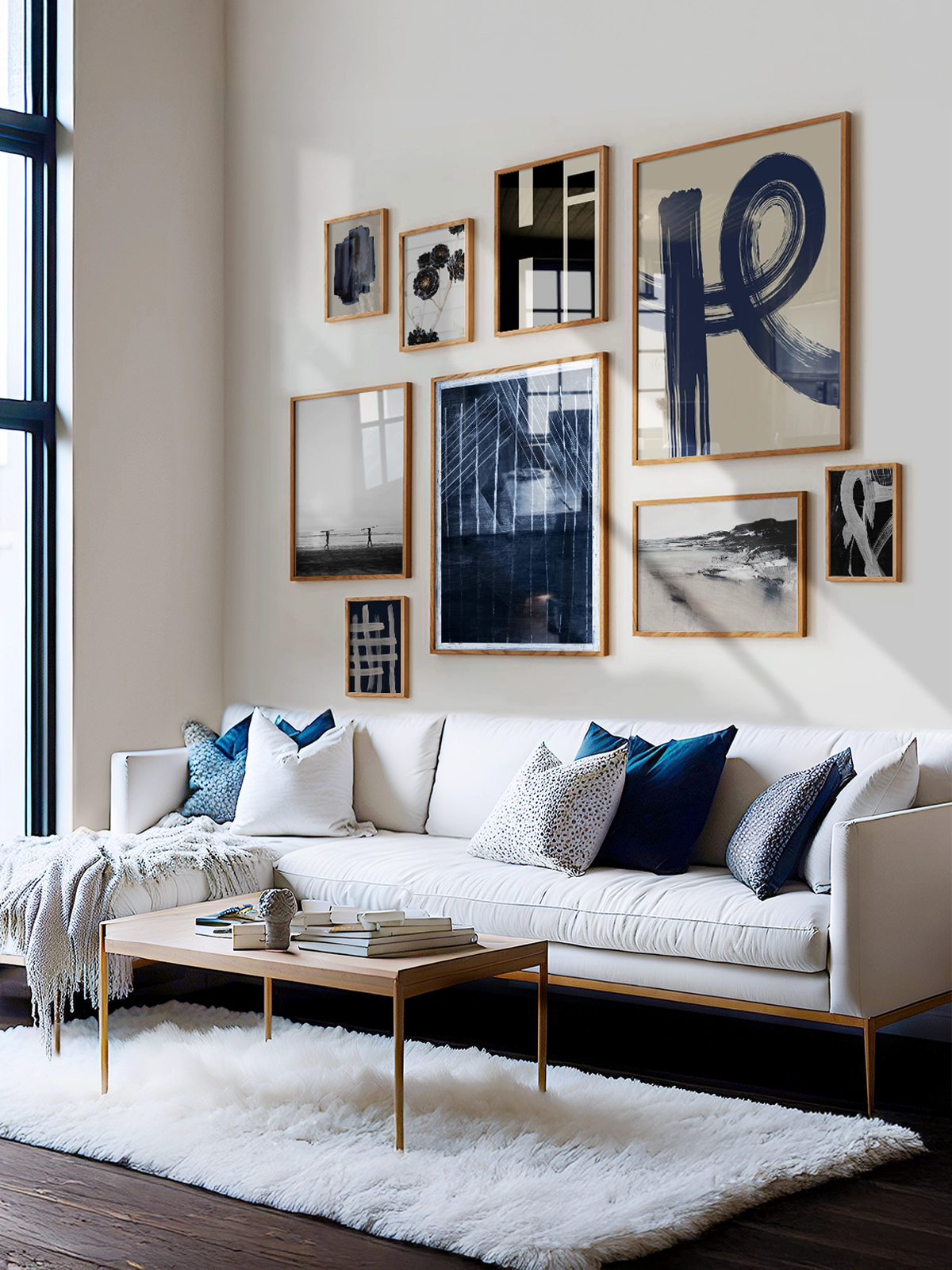Deep Blue Wall Art Gallery
