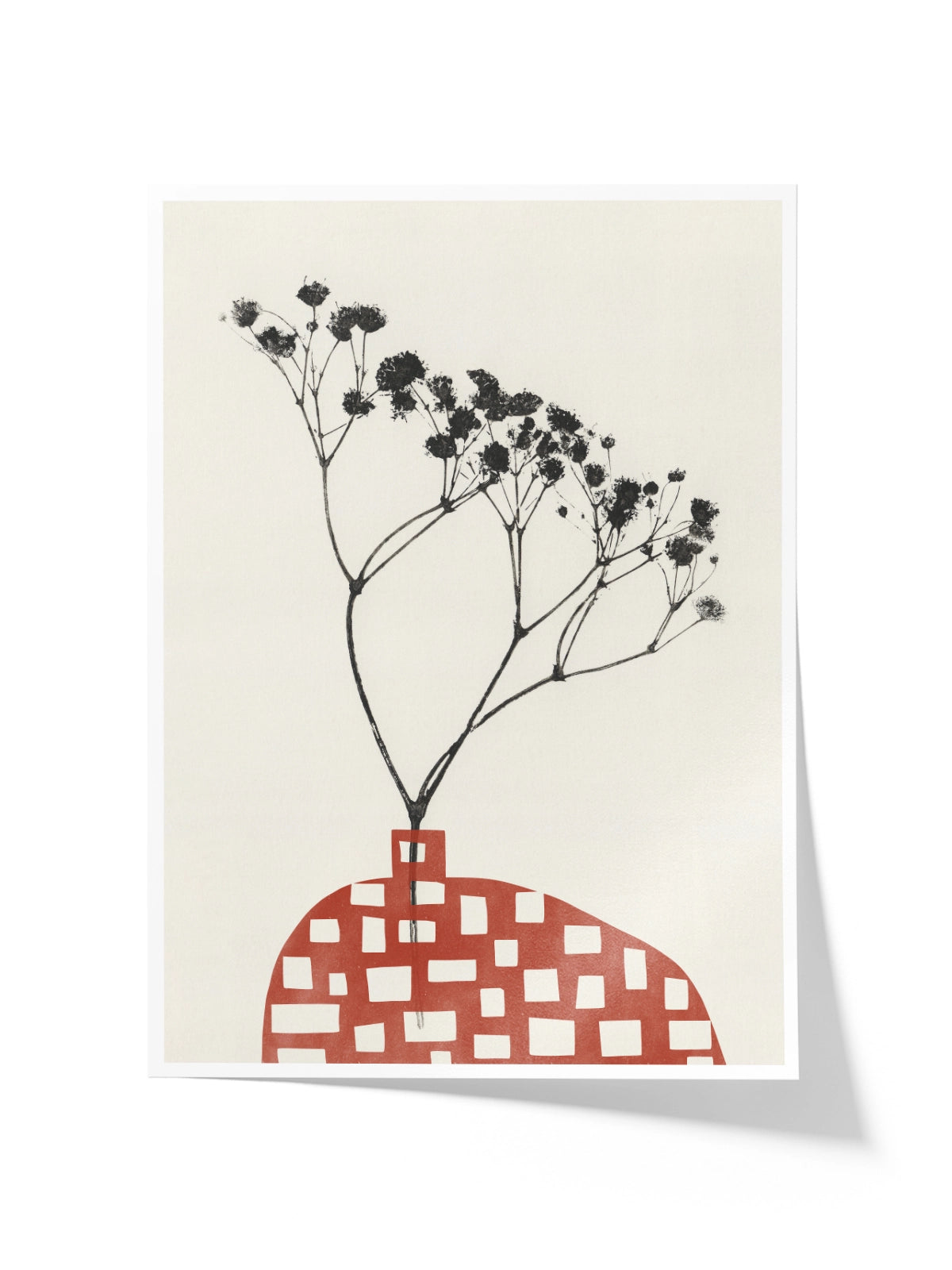 Gypsophila in a Red Vase