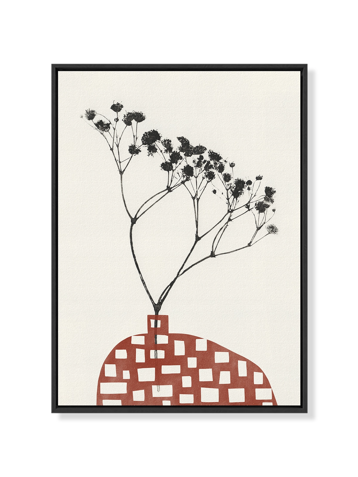 Gypsophila in a Red Vase