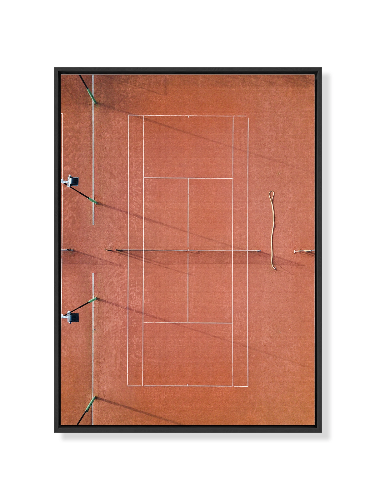 Red Tennis Court at Sunrise