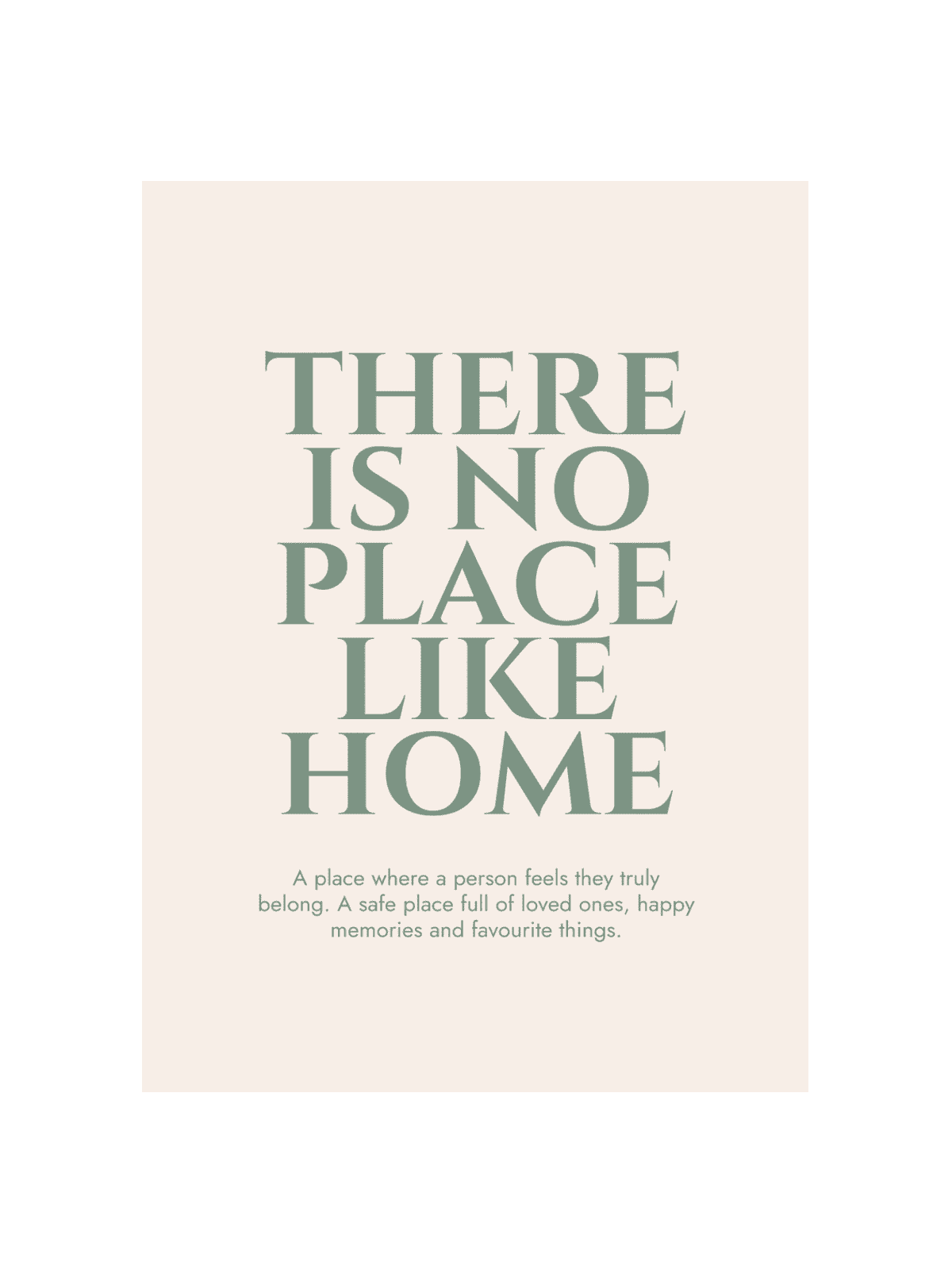 There is no Place Like Home
