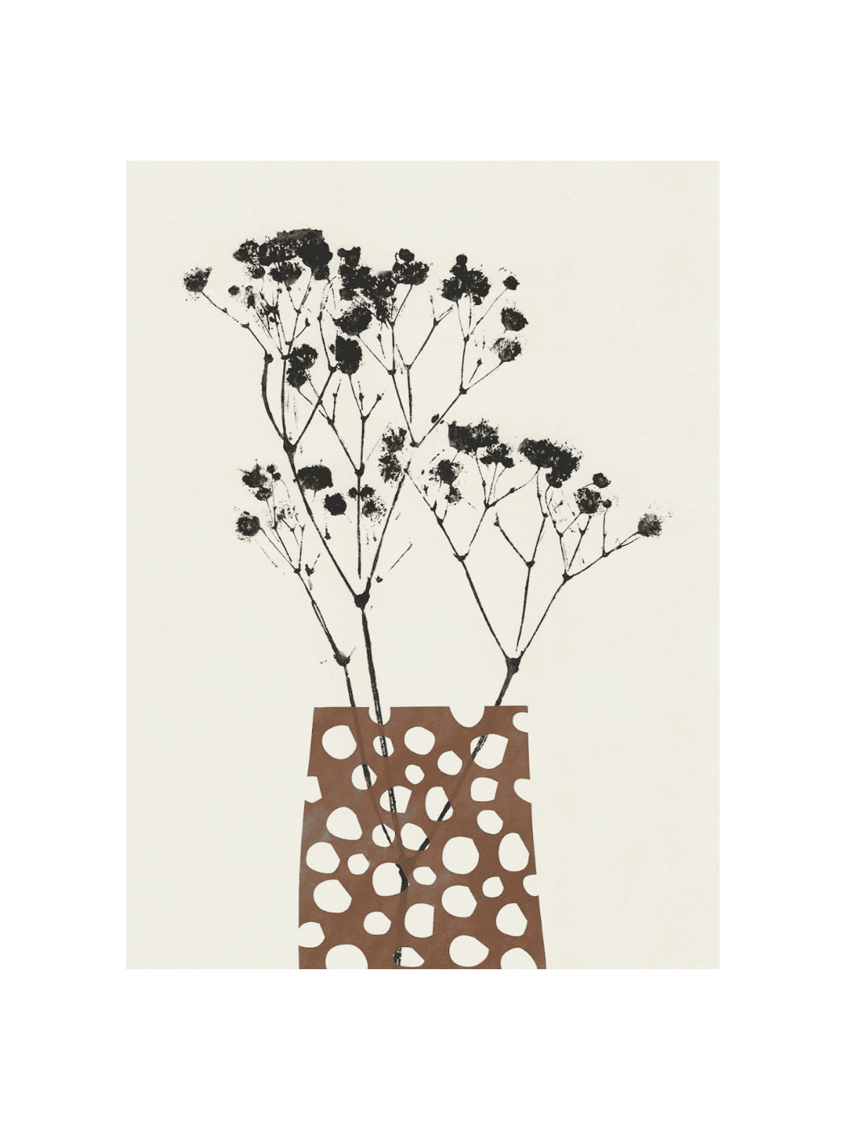 Gypsophila in a Brown Vase