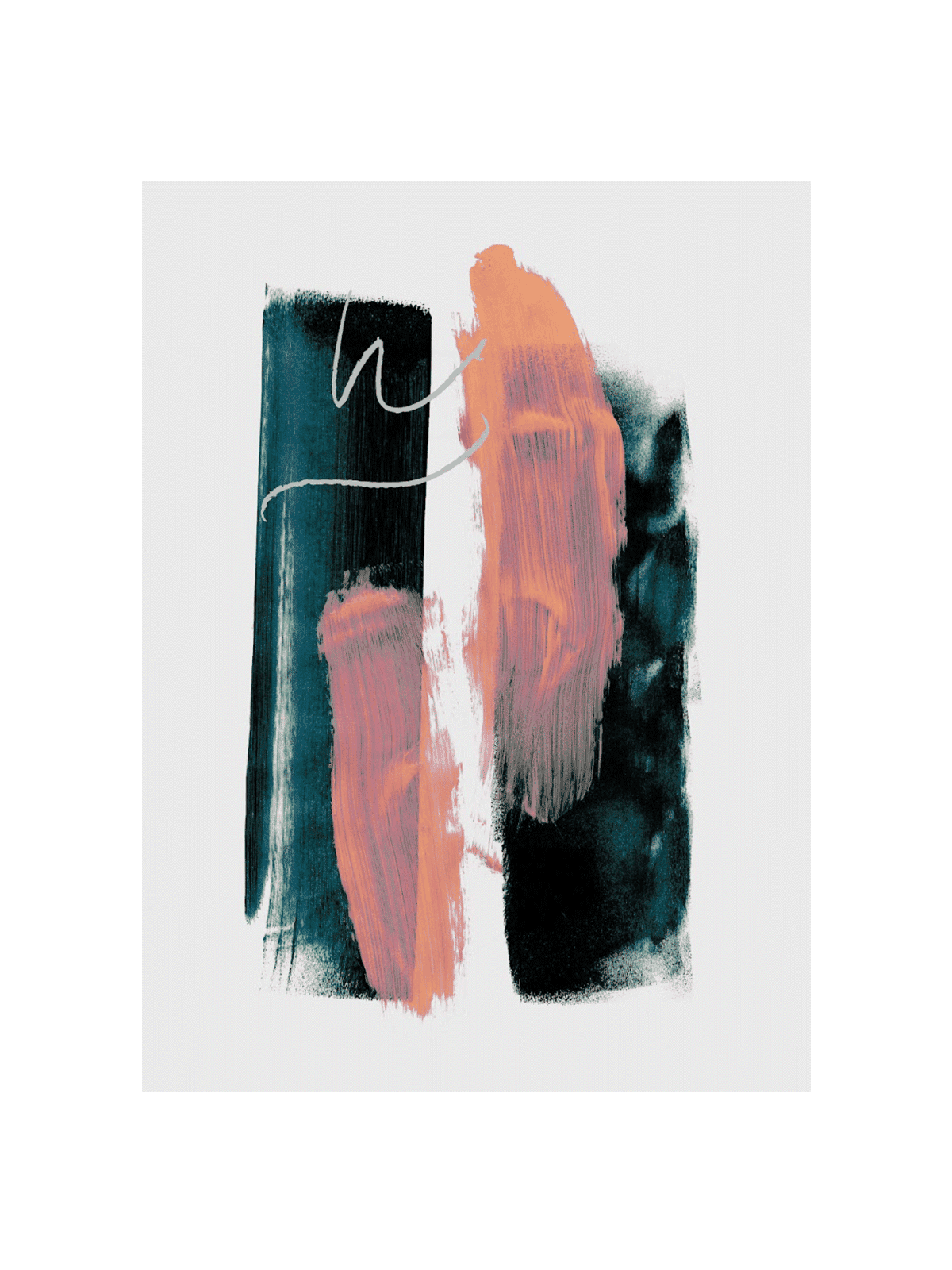 Abstract Brush Strokes 3X