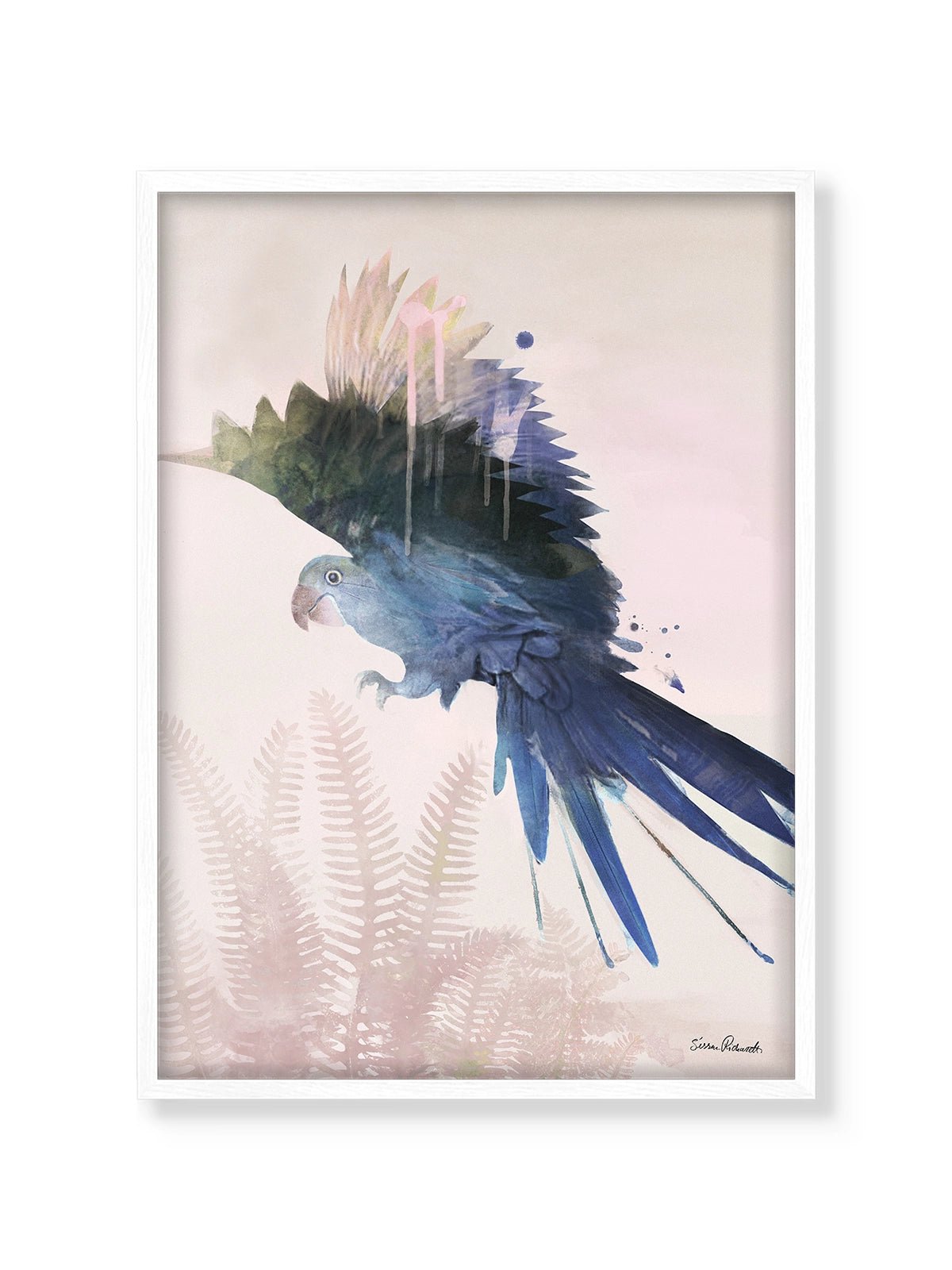 Blue Parrot - Una Lámina de Sissan Richardt - Decora tu casa en Nomadart