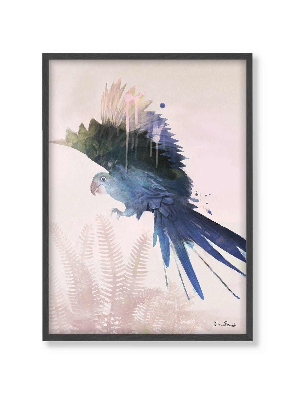 Blue Parrot - Una Lámina de Sissan Richardt - Decora tu casa en Nomadart