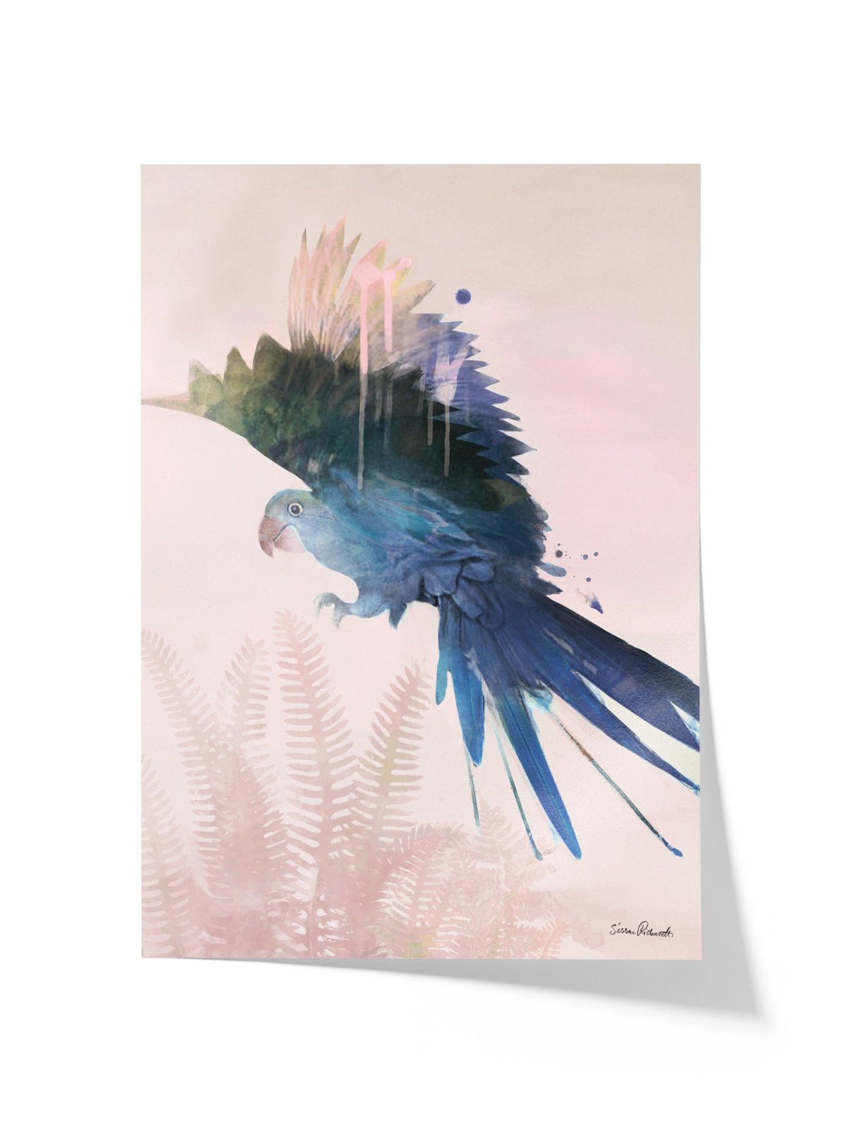 Blue Parrot - Una Lámina de Sissan Richardt - Decora tu casa en Nomadart