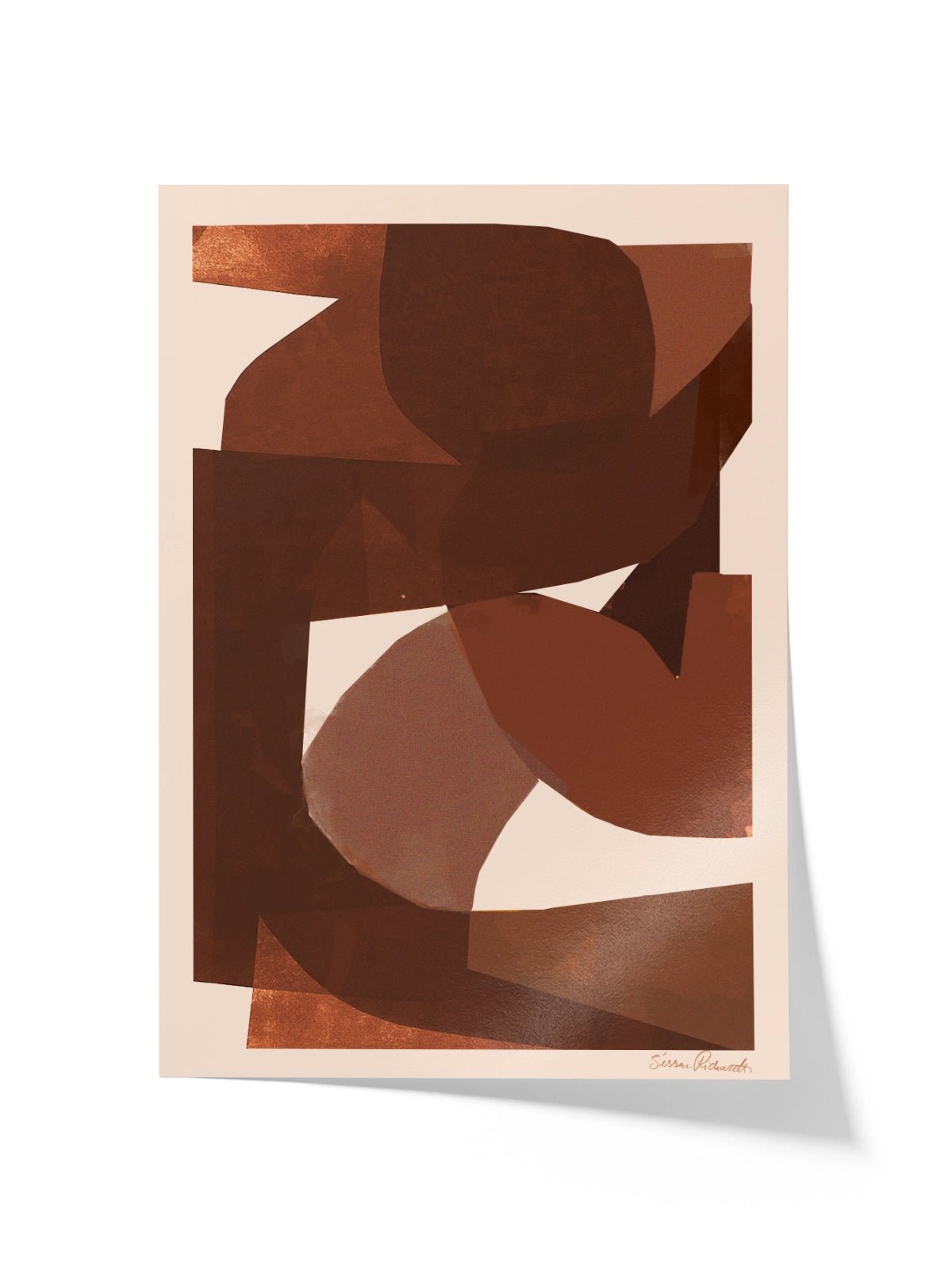 Brown Shapes - Una Lámina de Sissan Richardt - Decora tu casa en Nomadart
