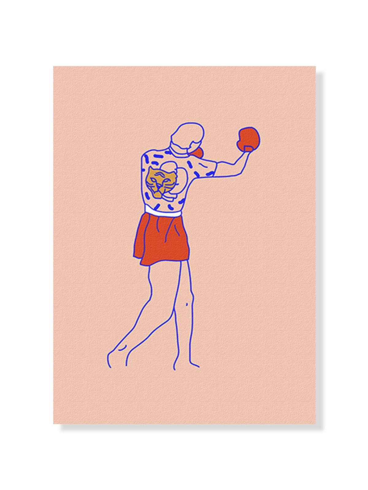The Boxer - Una Lámina de Miki Lowe - Decora tu casa en Nomadart